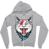 cat rock Zipper Hoodie
