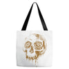 skull water color Tote Bags