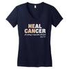 Heal Cancer Women's V-Neck T-Shirt