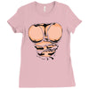 ripped muscles, six pack, Ladies Fitted T-Shirt