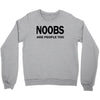 noobs are people too t shirt x large funny nerdy geek cod halo cool ga Crewneck Sweatshirt