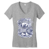 quick brown fox Women's V-Neck T-Shirt