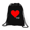 Besties Heart Family Matching Drawstring Bags