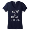 cute beautiful Women's V-Neck T-Shirt