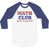 math club hippie hipster 3/4 Sleeve Shirt
