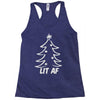 lit af christmas tree Racerback Tank