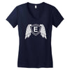 letter e with wings Women's V-Neck T-Shirt