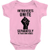 introverts unite separately in your own homes Baby Bodysuit