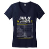 July Girl Facts Leo Women's V-Neck T-Shirt