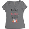 red head unicorn Women's Triblend Scoop T-shirt