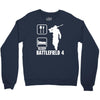 eat sleep battlefield 4, funny Crewneck Sweatshirt