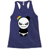 angry panda rainbow Racerback Tank