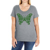 liver cancer butterfly Ladies Curvy T-Shirt