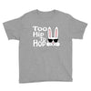 too hip to hop   bunny easter Youth Tee
