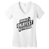 worlds okayest boyfriend Women's V-Neck T-Shirt