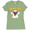 booyah ghost horror Ladies Fitted T-Shirt