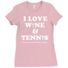 wine and tennis tee Ladies Fitted T-Shirt