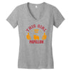 This Girl Loves Her Papillon Women's V-Neck T-Shirt
