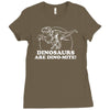 dinosaurs are dino mite Ladies Fitted T-Shirt
