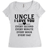 I Love You Uncle Women's Triblend Scoop T-shirt
