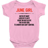 June Girl Hated By Many Baby Onesie