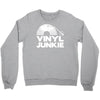 vinyl junkie white logo Crewneck Sweatshirt