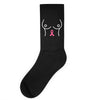 breast with pink ribbon Socks