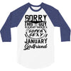 This Guy Is Taken By A Super Sexy January Girlfriend 3/4 Sleeve Shirt