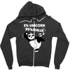 5 Percent Unicorn 95 Percent Ninja Zipper Hoodie