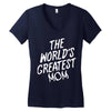 The World's Greatest Mom Women's V-Neck T-Shirt