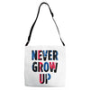 never grow up (2) Adjustable Strap Totes