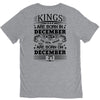 Real Kings Are Born On December 27 V-Neck Tee