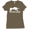 t rex hates pushups funny Ladies Fitted T-Shirt