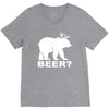 new bear deer beer funny V-Neck Tee