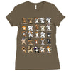 dabbing animals Ladies Fitted T-Shirt