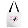 Baby Girl with Heart Any Name Customized Tote Bags