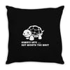 always late worth wait funny turtle tee Throw Pillow