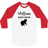 Daddy Bear - Baby Bear Custom Name 3/4 Sleeve Shirt