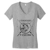 i thought i wanted a career turns out i just out paychecks to go fishi Women's V-Neck T-Shirt