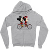 biking down main street Zipper Hoodie