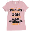 Super Cool Son Of A Freaking Awesome Mom Ladies Fitted T-Shirt