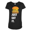 just eat it burger lover Maternity Scoop Neck T-shirt