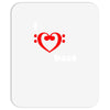 i love heart bass guitar music Mousepad