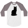 black cat 3/4 Sleeve Shirt