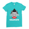 [granma name]proud grandma graduate 2018. Ladies Fitted T-Shirt