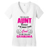 I'm Called Aunt Because I'm Way Too Cool To Be Called Grandma Women's V-Neck T-Shirt