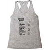 contents list Racerback Tank
