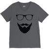 beard and glasses V-Neck Tee