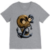 skull anchor V-Neck Tee
