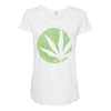 cannabis finger printing Maternity Scoop Neck T-shirt